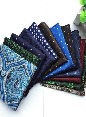 25*25cm Hanky Men Square suit Pocket Handkerchief 口袋巾方巾