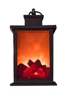 LED Fireplace Lantern Flame Effect Battery Operated Lamp