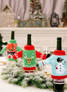 Christmas Cloth Red Wine Bottle Bag Claus Champagne Bottle C