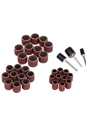 63pc 80Grit Drum Sanding Kit 1/2 3/8 1/4 Inch Sand Mandrels