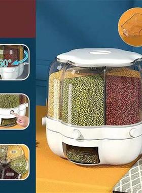15kg Rotatable Sealed Grain Tank Household Insect-proof and