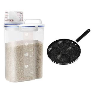 1 Pcs Rice Cereal Container Storage Container & 1 Pc