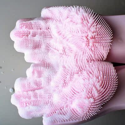 Kitchen-Gloves Scrubber Cleaning Silicone for Bathroom Eco-F