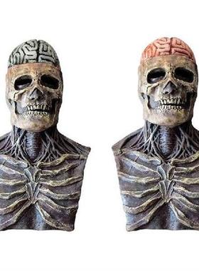 Halloween Scary Skull Masque Full Head Skeleton Headgear