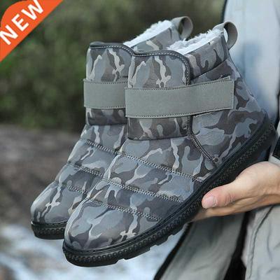 New Men Boots Chunky Winter Work Shoes For Men Warm Winter M