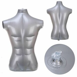 1*Model PVC Plastic Male Inflatable Torso Form Mannequin Mod