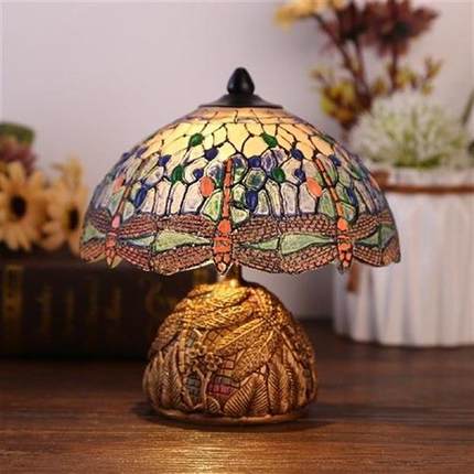 Dragonfly Style Table Lamp Antique Luxurious Boho Resin