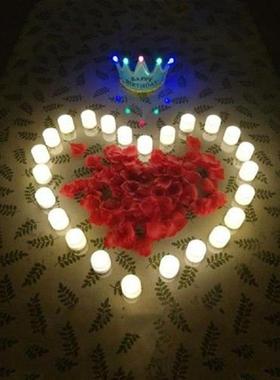 1PC Creative LED Candle Multicolor Lamp Simulation Color