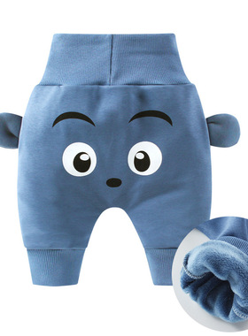 Winter Baby Cute Pants Boys Girl Cartoon High Waist Protecti