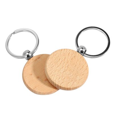 100 Blank Wooden Wooden Keychain Diy Wooden Keychain Key Tag