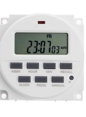 Time Switch 15.98 Inch LCD Digital Timer 12V DC 7 Days Progr