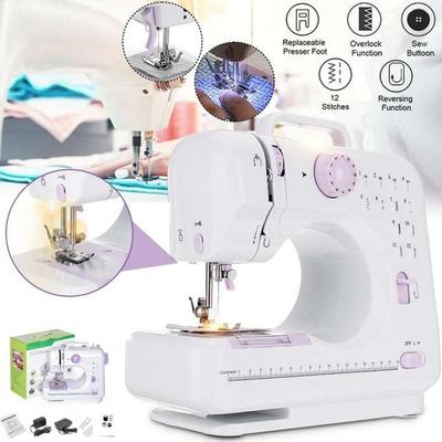 Multifunction 12 Stitches Desktop LED Sewing Machine Portabl