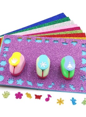 10Pcs/Pack A4 Powder Glitter EVA Foam Paper Sponge Sheet Kid