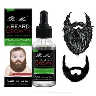 Men Beard Growth Oil Kit Soften Hair Growth Nourishing Enhan