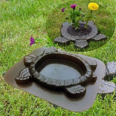 Turtle Shape Plastic Path Mold Concrete Cement Stepping