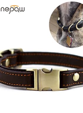 Benepaw Genuine Leather Dog Collar Quality Handmade Strong