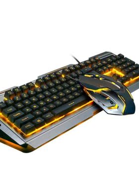 V1 USB Wired Ergonomic Backlit Mechanical Feel Gaming Keyboa