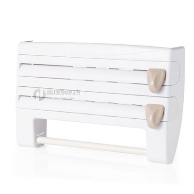 Kitchen Roll Dispenser Cling Film Tin F Towel Holder Rack Wa