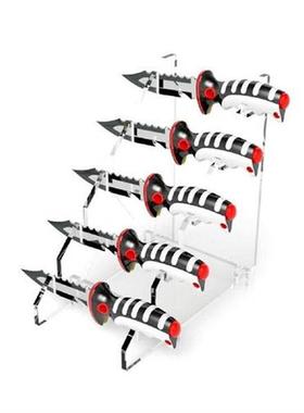Acrylic Knives Display Stand Plate 5 Slot Acrylic Display
