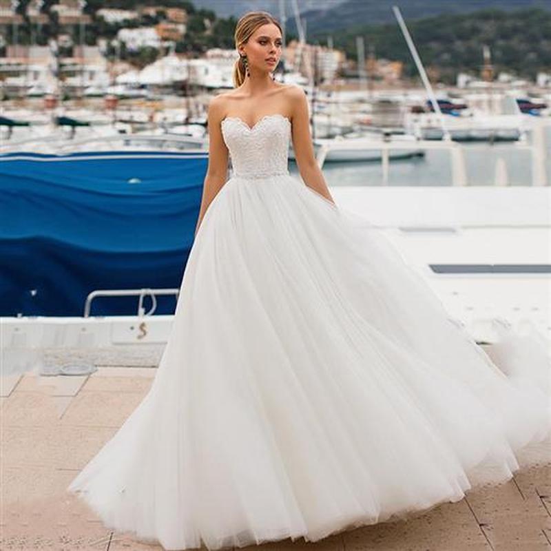 Ruby Cheap Ball-Gown Wedding Dress 2023 Strapless Sweetheart