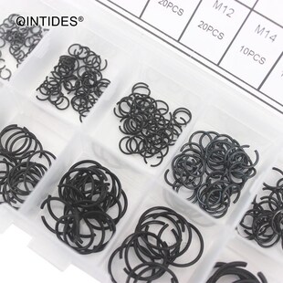 QINTIDES 300 Pieces M4 - M16 Mix Round Wire Snap Rings For H