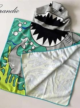 Baby Hooded Bath Towel Poncho Children Kids Bathrobe Towels