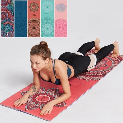 Portable Washable Yoga Sports Printed Mat Towels Soft