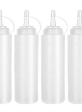 BESTONZON 4PCS 200ml 8oz Plastic Squeeze Squirt Condiment