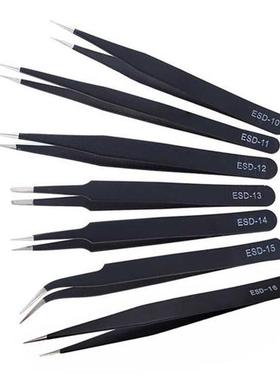 1/6 PCS Anti-atic ESD ainless eel Tweezers Maintenance