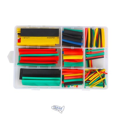 164pcs/box Heat Shrink Tube Kit Shrinking Assorted Insulatio