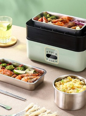 Double-layer Electric Microwave Heating Lunch Box Food Stora