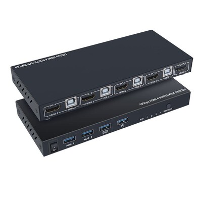 ltra HD 4K HDMI KVM Switcher 4 Ports Inputs and 1 Port Outpu