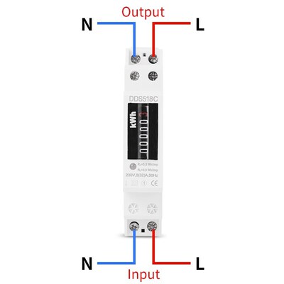 Household Din Rail Single Phase Digital Display Electricity
