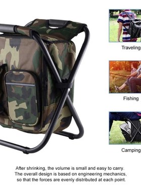 Outdoor Fishing Chair Fishing Bag Foldable Camping Stool Por
