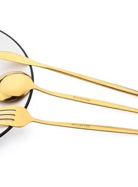 24pcs Gold Dinnerware Set Stainless Steel Cutlery Set Mirror