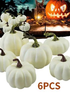 6Pcs Artificial Mini Foam Set Pumpkins Simulation Props