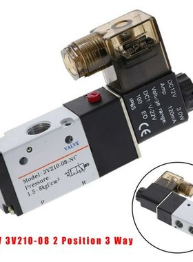 Hot DC  3V210-08 2 Position 3 Way 1/4 PT Air Pneumatic Solen