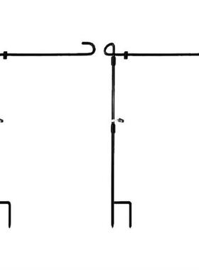 Flag Garden Holder Stand Pole Yard Banner Outside Iron Lawn