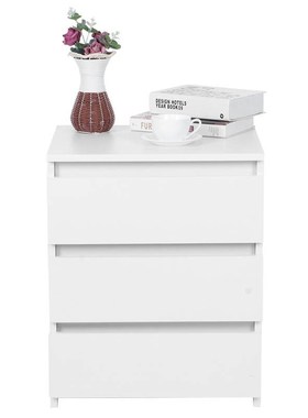 45x38x56cm Modern Bedside Table Cabinet Nightstand with 3 St
