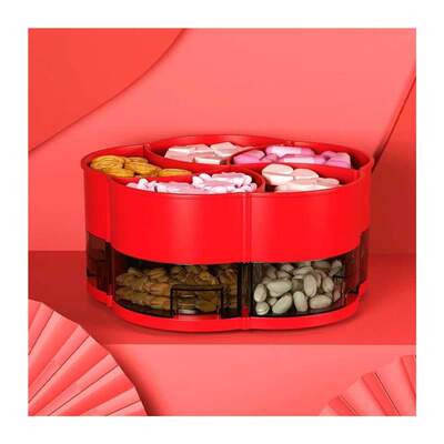 2-Layer Rotating Petal Candy ox 10-grids Snack Tray Creativ