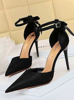 Sexy Highheeled Pumps Shoes Pointed Toe Bow Sandals Women S