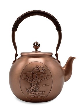1600ML Antique Pure Copper Teapot Health Boiling Water Pot H