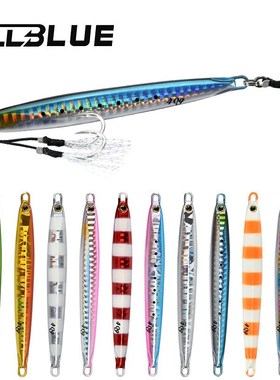 ALLBLE SLOWER Long Metal Jig Fishing Lure Slow Cast Jigging