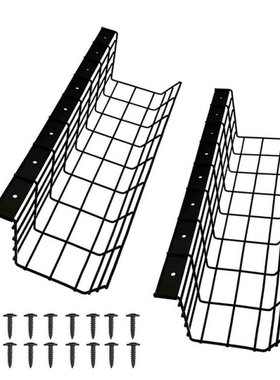 2Pcs Under Desk Cable Management Tray Wire Cord Power Strip