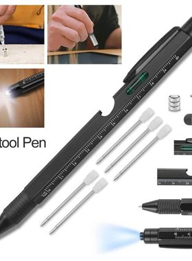 Multitool Pen 9In1 Ballpoint Stylus Pen With Spirit Level Ru