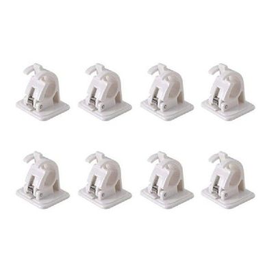 8PCS No Drill Curtain Rod Brackets Curtain Rod Holder Hooks