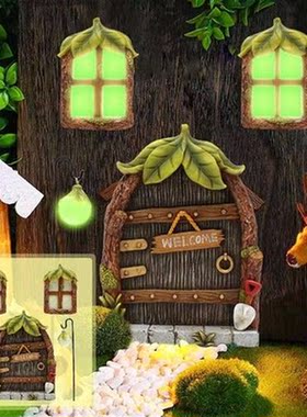 Fairy Doors and Windows Resin Statue Gnome Miniature Fairy