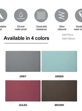 Waterproof PU Leather Kitchen Floor Mats Simple Modern