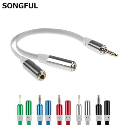 3.5mm AUX 1 Male to 2 Female Spliter Wire 3.5 Jack Audio Spl
