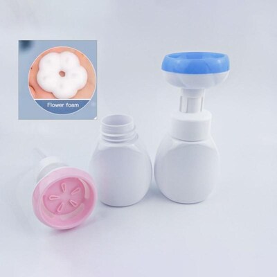 Soap Bottle Foaming Lotions Refillable Bottle Flower Pump He